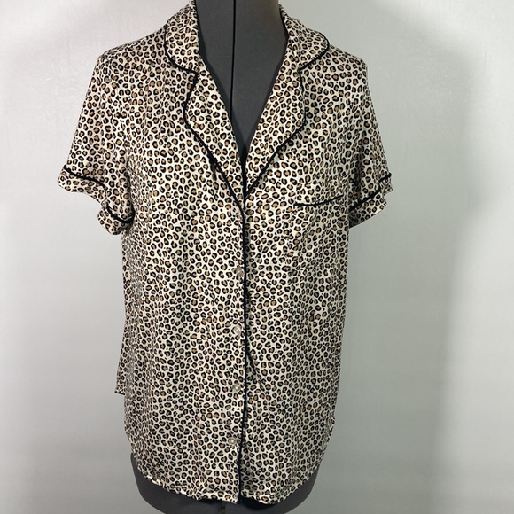 Secret Treasures Animal Print PJ Set Soft Elastic Waist Side Pockets Size M - Picture 2 of 8